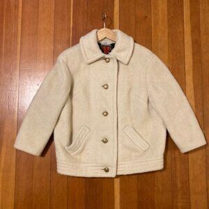 Magnin Wool/Mohair Cream Jacket - Womens S